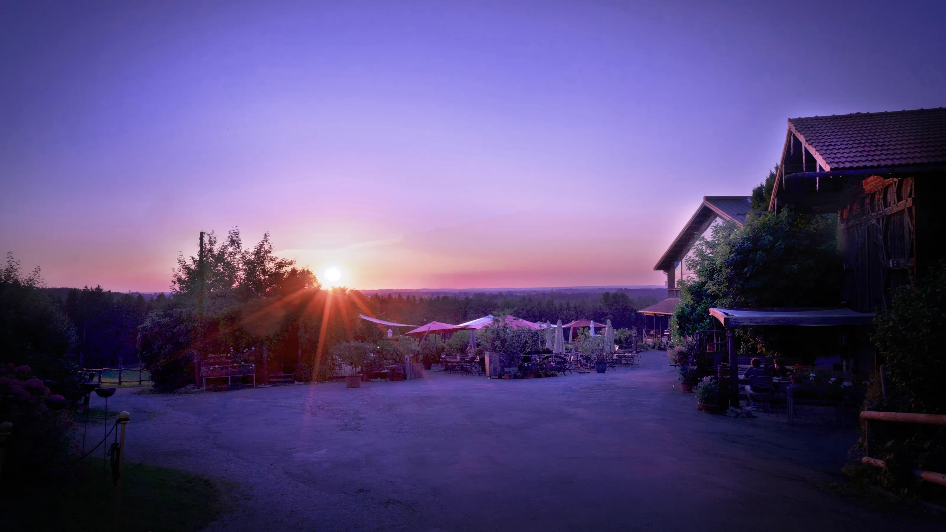 Sonnenuntergang über Immling